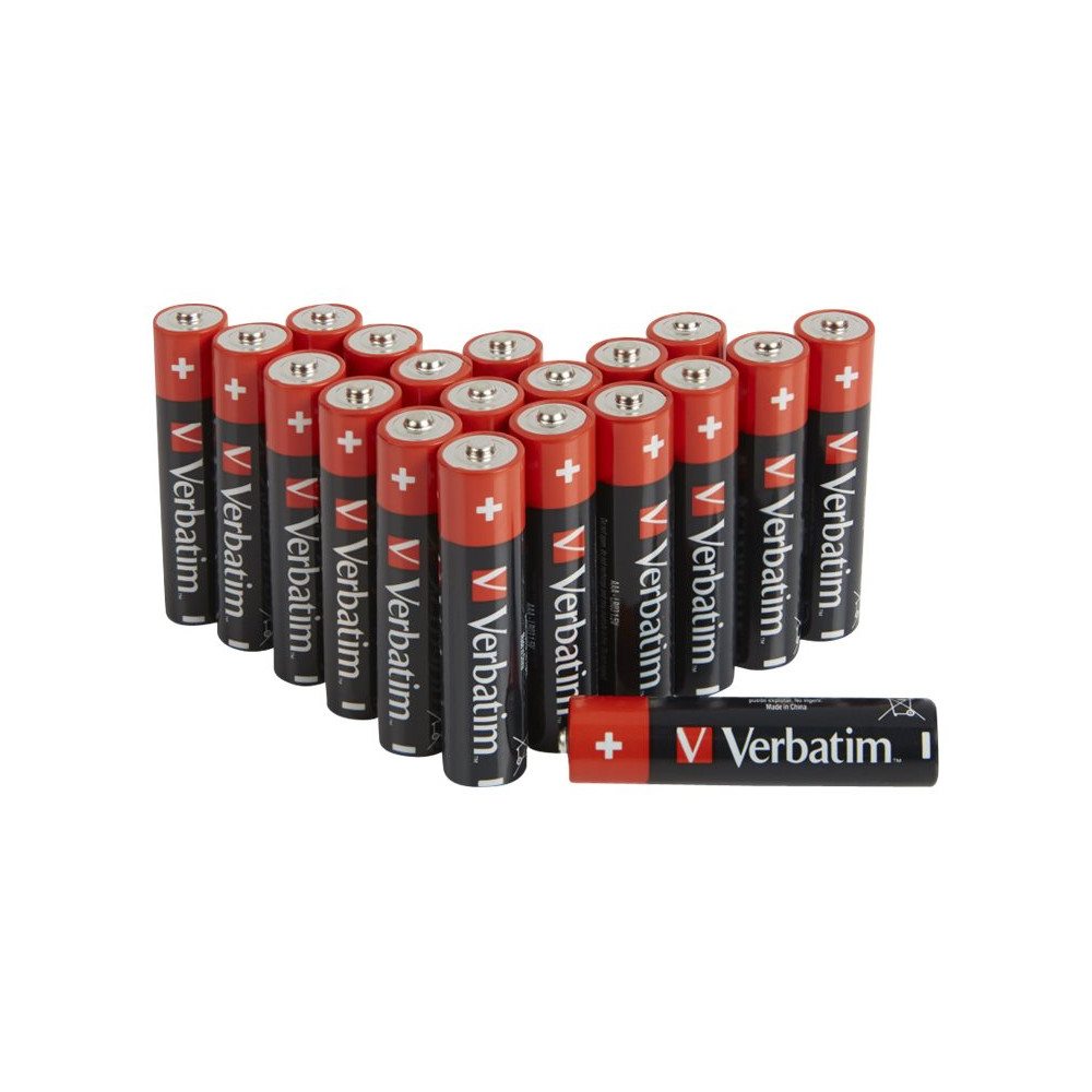 Produktbild för Verbatim batteri - 20 x AAA / LR03 - alkaliskt