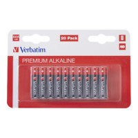 Produktbild för Verbatim batteri - 20 x AAA / LR03 - alkaliskt