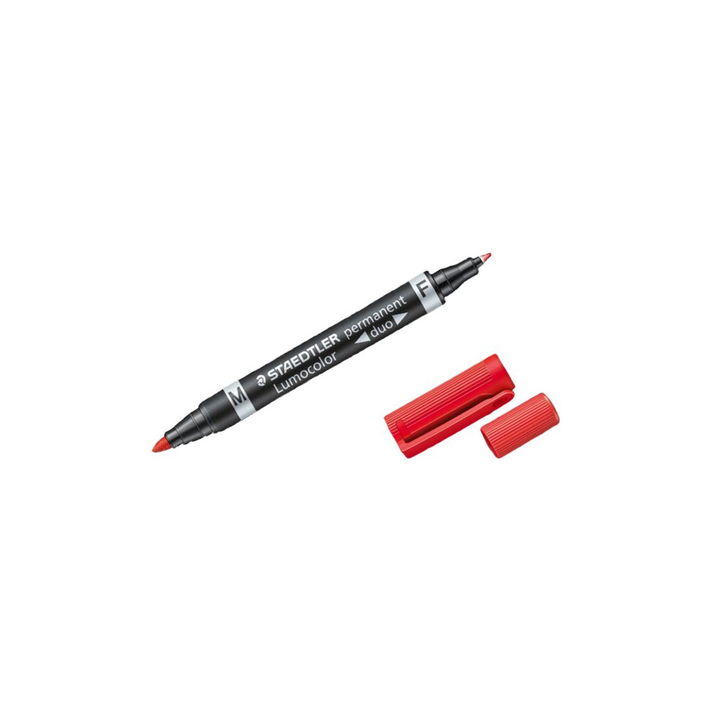 Produktbild för STAEDTLER Lumocolor duo - märkpenna med dubbel spets - svart, röd, blå, grön (paket om 4)
