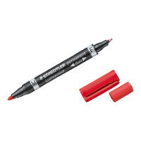 Produktbild för STAEDTLER Lumocolor duo - märkpenna med dubbel spets - svart, röd, blå, grön (paket om 4)