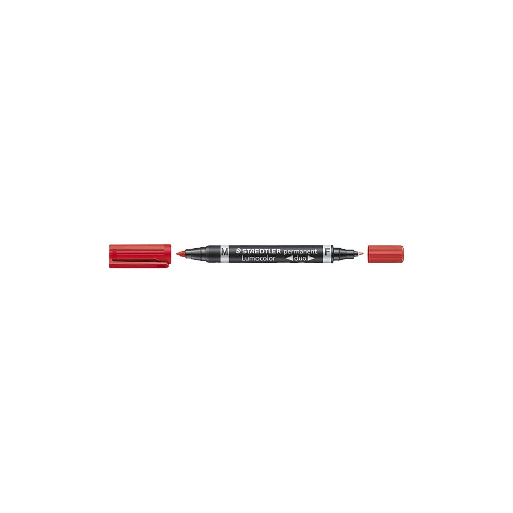 Produktbild för STAEDTLER Lumocolor duo - märkpenna med dubbel spets - svart, röd, blå, grön (paket om 4)