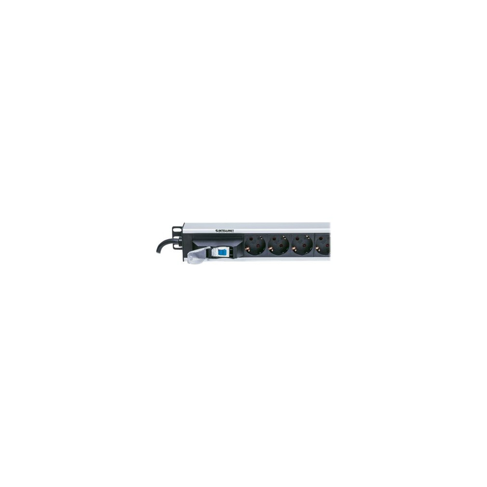 Produktbild för Intellinet Vertical Rackmount 12-Way Power Strip - German Type, With Single Air Switch, No Surge Protection - kraftdistributionsenhet