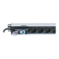 Produktbild för Intellinet Vertical Rackmount 12-Way Power Strip - German Type, With Single Air Switch, No Surge Protection - kraftdistributionsenhet