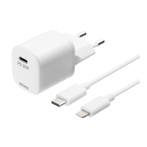 Deltaco DELTACO USBC-AC141 strömadapter - USB-C - 20 Watt