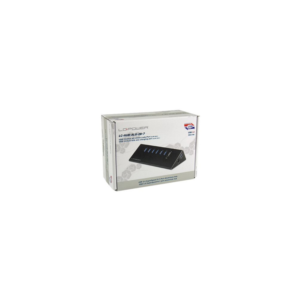 Produktbild för LC Power LC-HUB-ALU-2B-7 - hubb - 7 portar