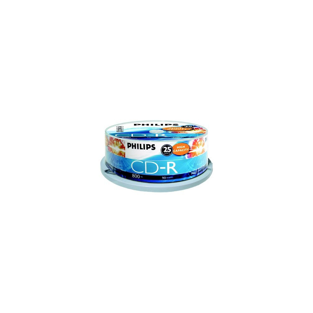 Produktbild för Philips CR8D8NB25 - CD-R x 25 - 800 MB - lagringsmedier