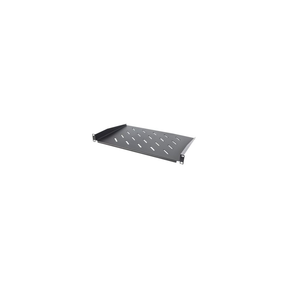 Produktbild för Intellinet 19" Cantilever Shelf, 1U, Shelf Depth 350mm, Vented, Max 25kg, Black, Three Year Warranty - hylla för rack - 1U