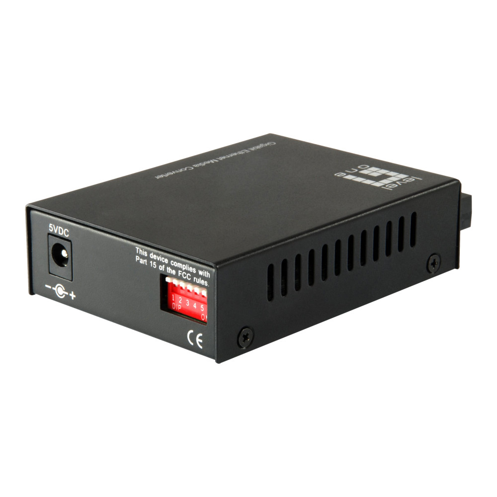 Produktbild för LevelOne GVT-2002 - fibermediekonverterare - 10Mb LAN, 100Mb LAN, GigE