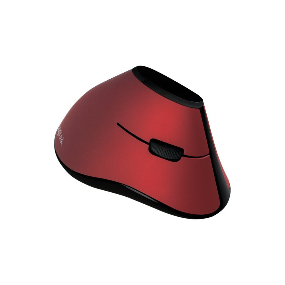 Produktbild för Typhoon Ergonomic Vertical - vertikal mus - 2.4 GHz - röd