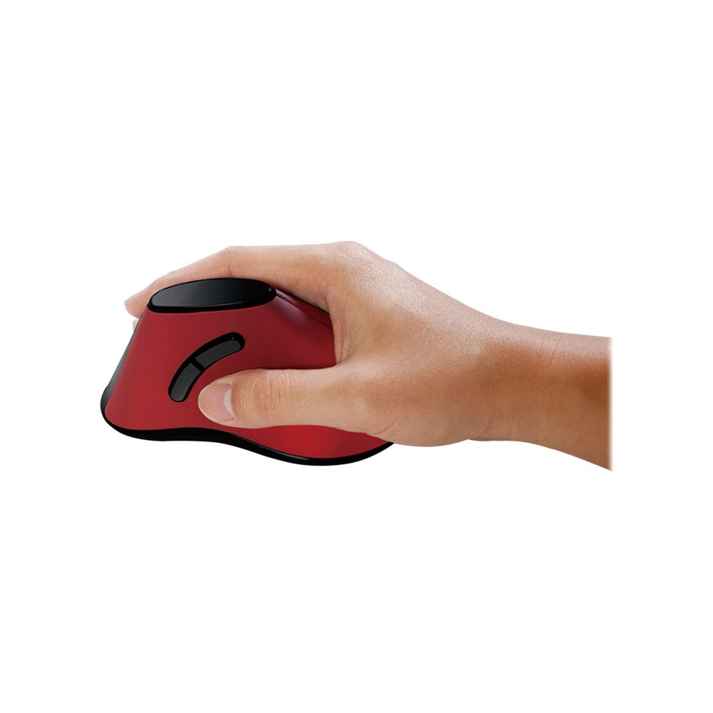 Produktbild för Typhoon Ergonomic Vertical - vertikal mus - 2.4 GHz - röd