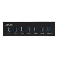 Produktbild för LogiLink USB 3.0 hub, 7-port 5.25" internal, with fast charging port - hubb - 7 portar