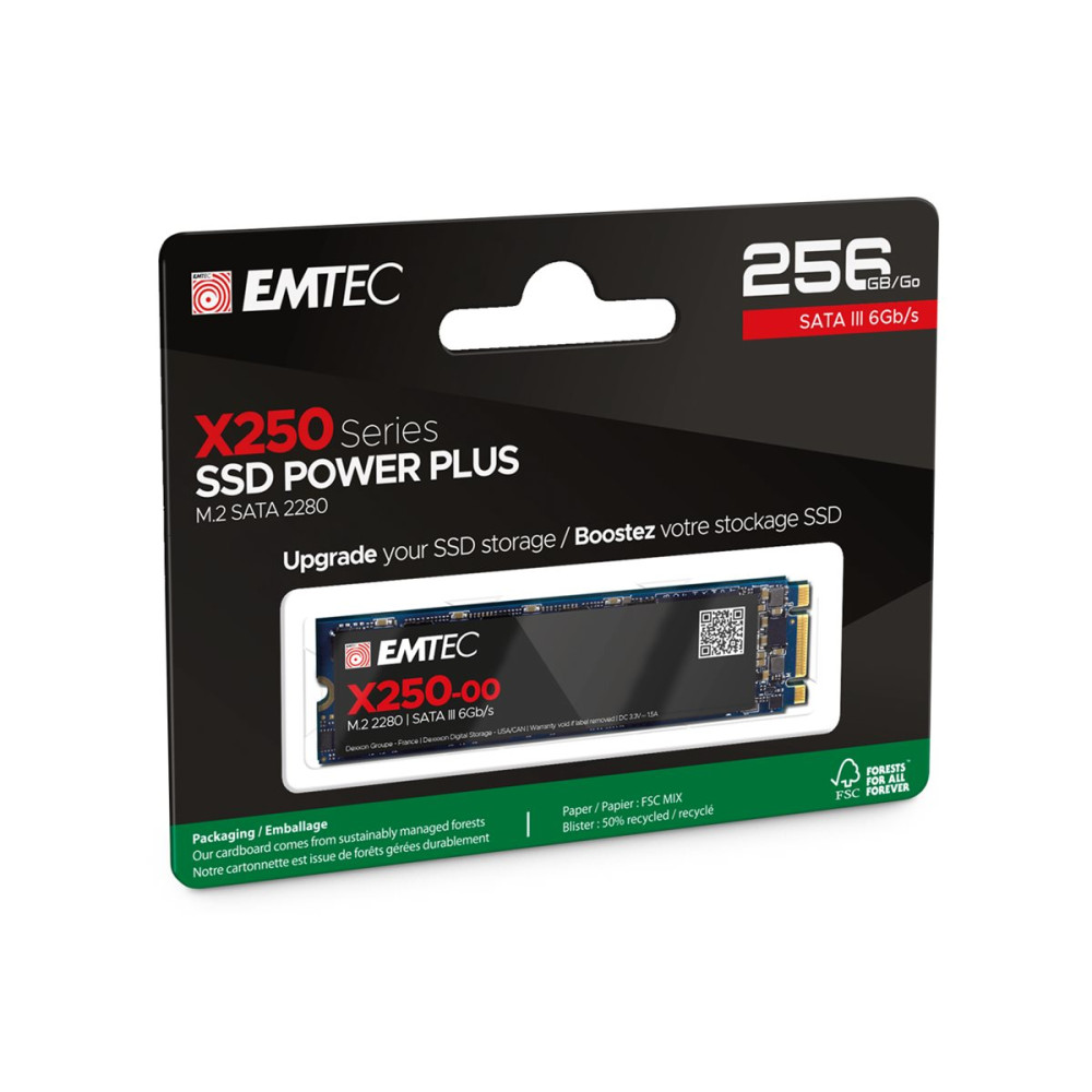 Produktbild för EMTEC SSD Power Plus X250 - SSD - 256 GB - SATA 6Gb/s