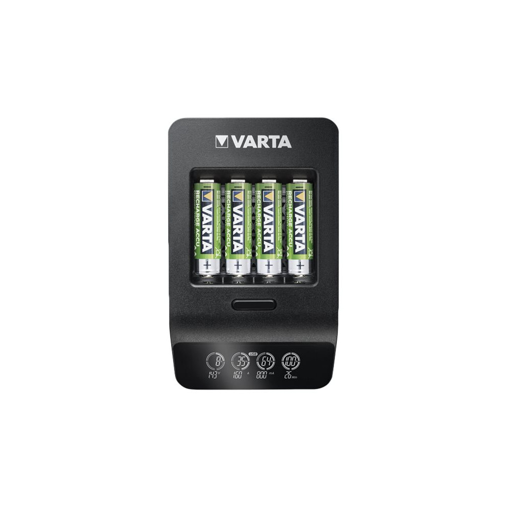 Produktbild för Varta LCD SMART CHARGER+ batteriladdare - 4 x AA-typ - NiMH - USB