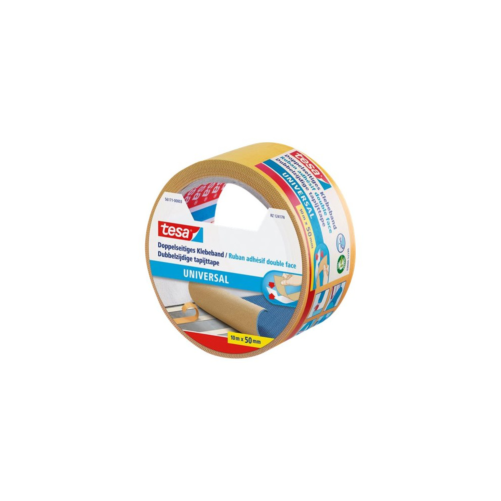 Produktbild för Tesa Universal dubbelsidig tejp - 50 mm x 10 m