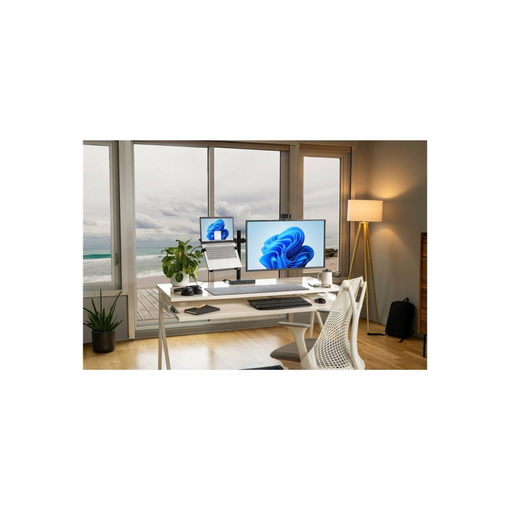 Produktbild för Kensington SmartFit Ergo Dual Extended Monitor Arm monteringssats - justerbar arm - för 2 monitorer - svart