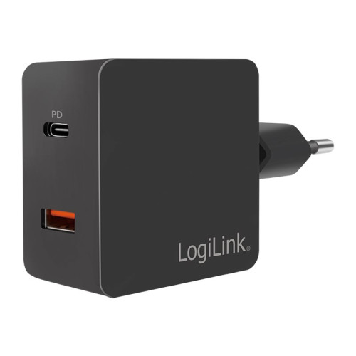 2direct LogiLink USB wall charger strömadapter - USB, USB-C - 18 Watt