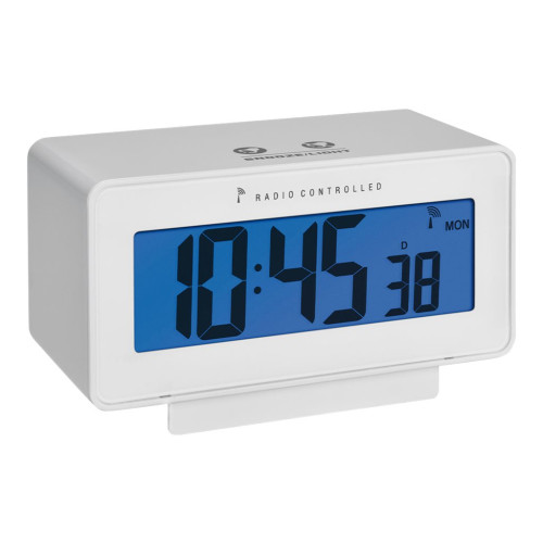 TFA Dostmann TFA Change - väckarklocka - rektangulär - elektronisk - skrivbord - vit
