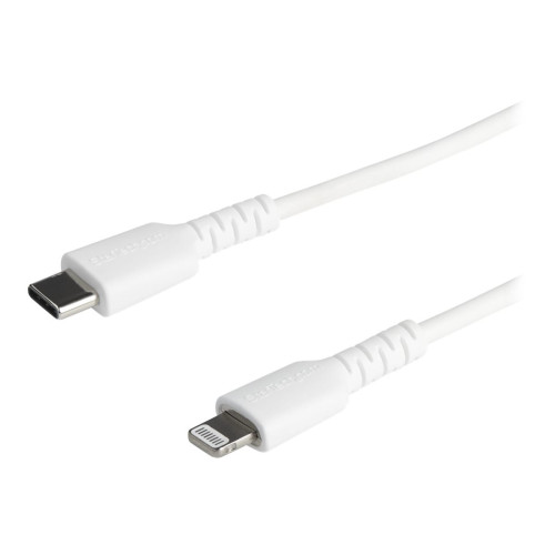 StarTech.com StarTech.com 2m tålig, vitt USB-C till Blixtkabel - Hård, tålig aramifiber USB typ A till Blixtladdare/synkron strömsladd - Apple MFi-certifierad iPad/iPhone 12 - Lightning-kabel - Lightning / USB 2.0 - 2 m