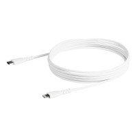 Produktbild för StarTech.com 2m tålig, vitt USB-C till Blixtkabel - Hård, tålig aramifiber USB typ A till Blixtladdare/synkron strömsladd - Apple MFi-certifierad iPad/iPhone 12 - Lightning-kabel - Lightning / USB 2.0 - 2 m