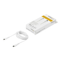 Produktbild för StarTech.com 2m tålig, vitt USB-C till Blixtkabel - Hård, tålig aramifiber USB typ A till Blixtladdare/synkron strömsladd - Apple MFi-certifierad iPad/iPhone 12 - Lightning-kabel - Lightning / USB 2.0 - 2 m