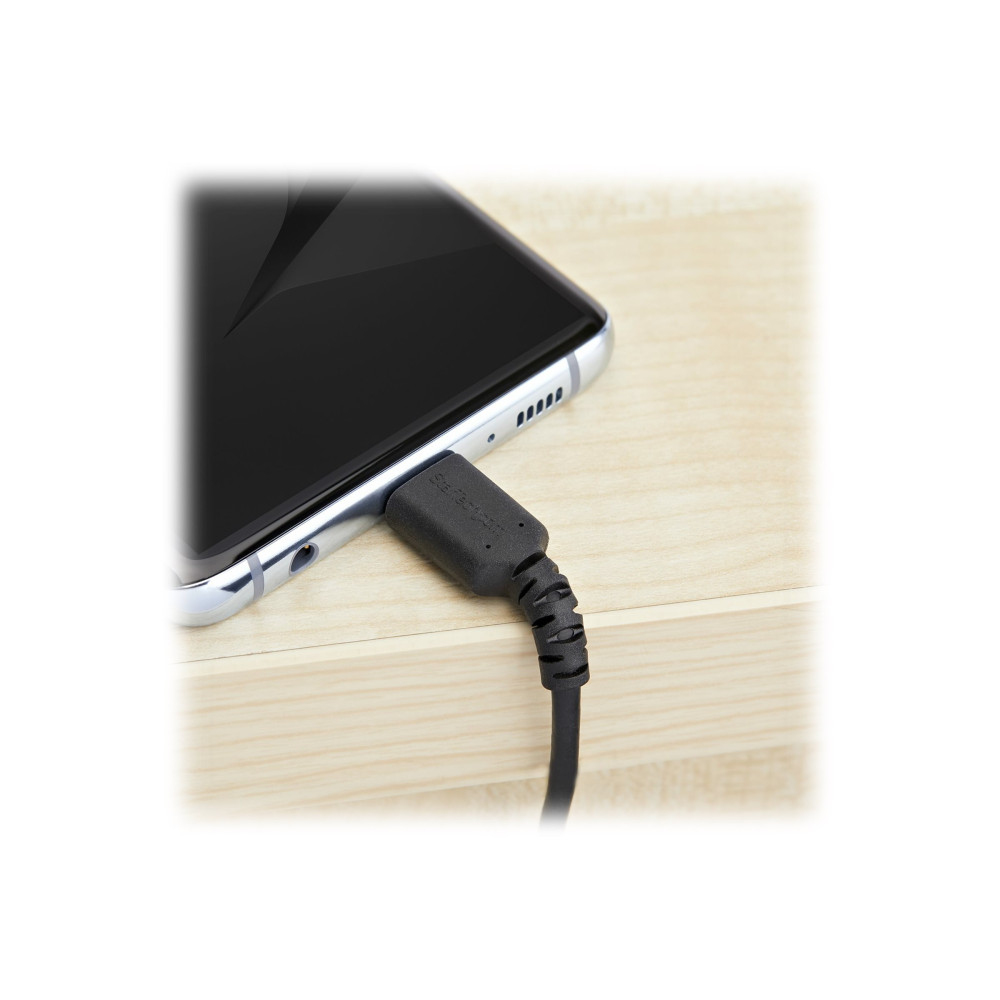 Produktbild för StarTech 2 m USB 2.0 till USB-C-kabel -&nbsp;svart&nbsp; - USB typ C-kabel - USB till USB-C - 2 m
