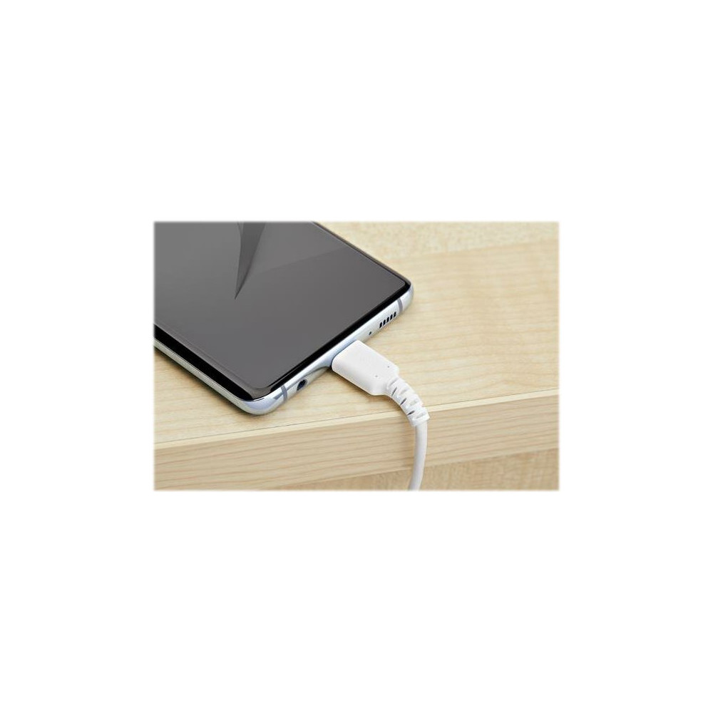 Produktbild för StarTech 2 m USB-C-kabel -&nbsp;vit - USB typ C-kabel - USB-C till USB-C - 2 m