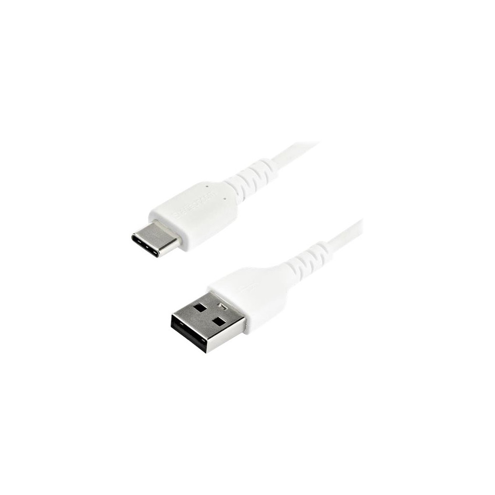 Produktbild för StarTech 2 m USB 2.0 till USB-C-kabel -&nbsp;vit - USB typ C-kabel - USB till USB-C - 2 m