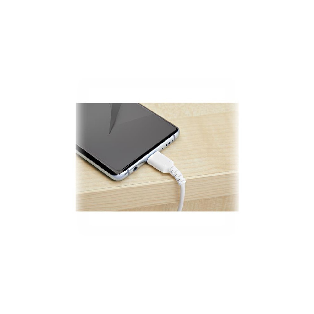 Produktbild för StarTech 2 m USB 2.0 till USB-C-kabel -&nbsp;vit - USB typ C-kabel - USB till USB-C - 2 m