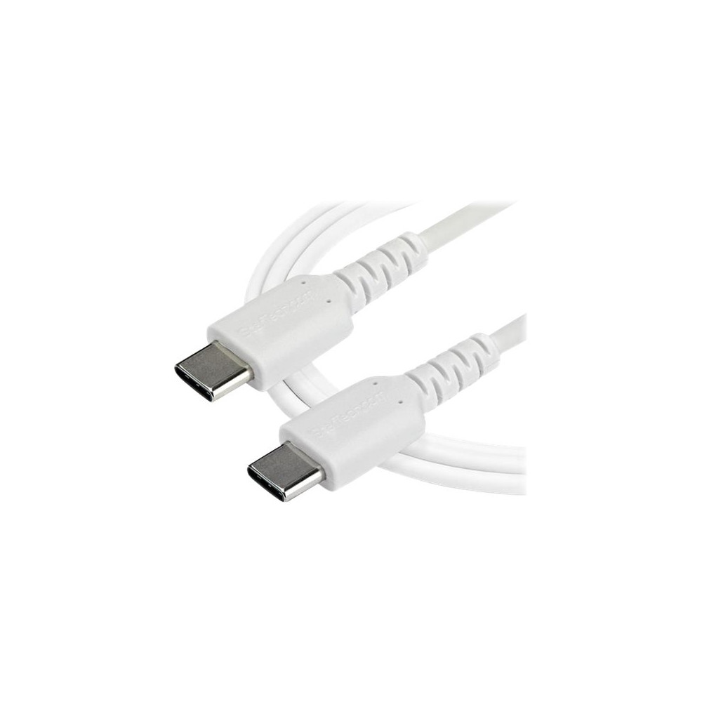 Produktbild för StarTech 1 m USB-C-kabel&nbsp;-&nbsp;vit - USB typ C-kabel - USB-C till USB-C - 1 m
