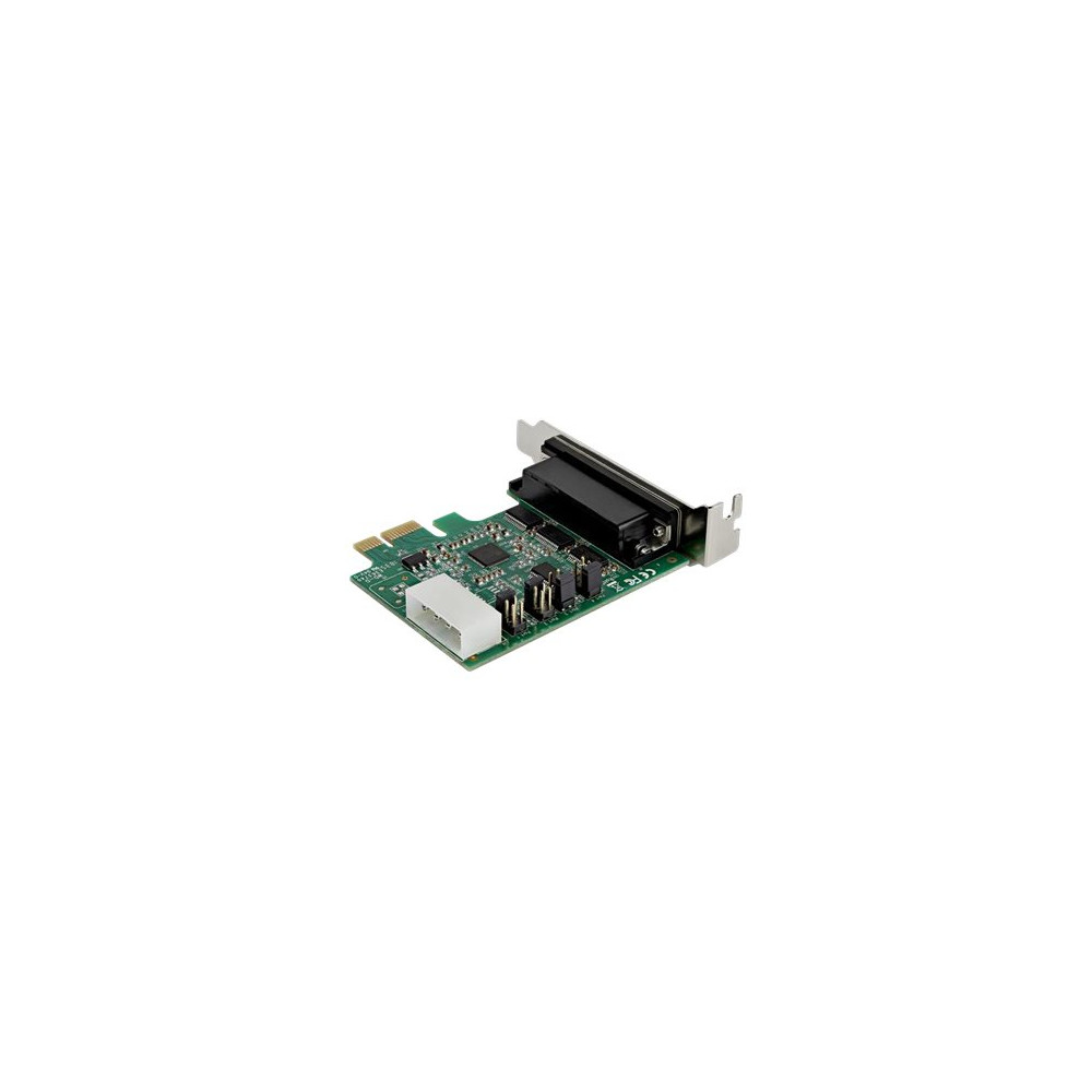 Produktbild för Startech 4-portars PCI Express RS232-seriellt adapterkort - PCIe RS232-seriellt värdstyrenhetskort - PCIe till seriell DB9 - 16950 UART - Expansionskort med låg profil - Windows/Linux - seriell adapter - PCI Express x1 - RS-232 x 4