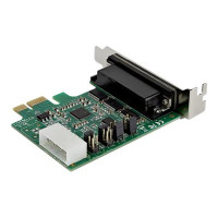 Produktbild för Startech 4-portars PCI Express RS232-seriellt adapterkort - PCIe RS232-seriellt värdstyrenhetskort - PCIe till seriell DB9 - 16950 UART - Expansionskort med låg profil - Windows/Linux - seriell adapter - PCI Express x1 - RS-232 x 4