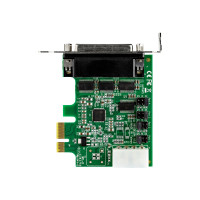 Produktbild för Startech 4-portars PCI Express RS232-seriellt adapterkort - PCIe RS232-seriellt värdstyrenhetskort - PCIe till seriell DB9 - 16950 UART - Expansionskort med låg profil - Windows/Linux - seriell adapter - PCI Express x1 - RS-232 x 4