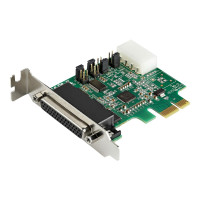 Produktbild för Startech 4-portars PCI Express RS232-seriellt adapterkort - PCIe RS232-seriellt värdstyrenhetskort - PCIe till seriell DB9 - 16950 UART - Expansionskort med låg profil - Windows/Linux - seriell adapter - PCI Express x1 - RS-232 x 4