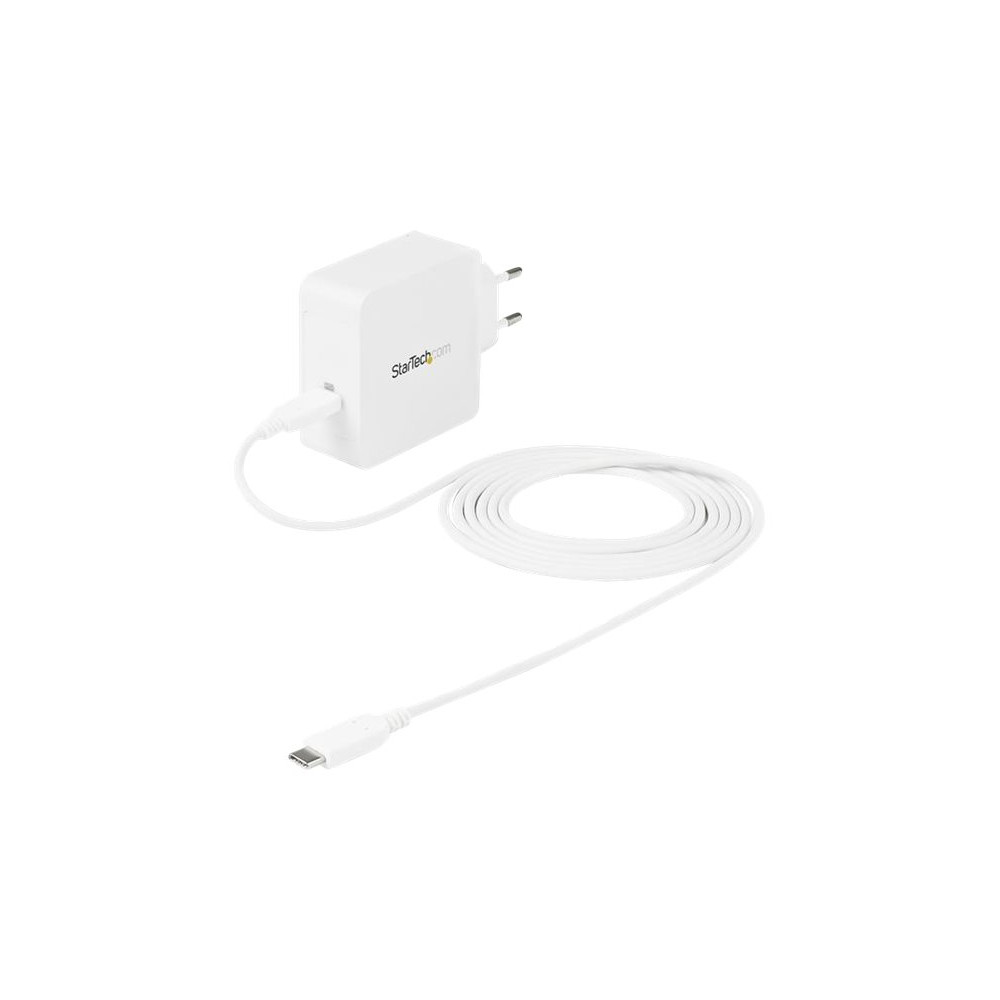 Produktbild för Startech USB-C™ väggladdare med 1 port och 60 W strömförsörjning strömadapter - USB-C - 60 watt
