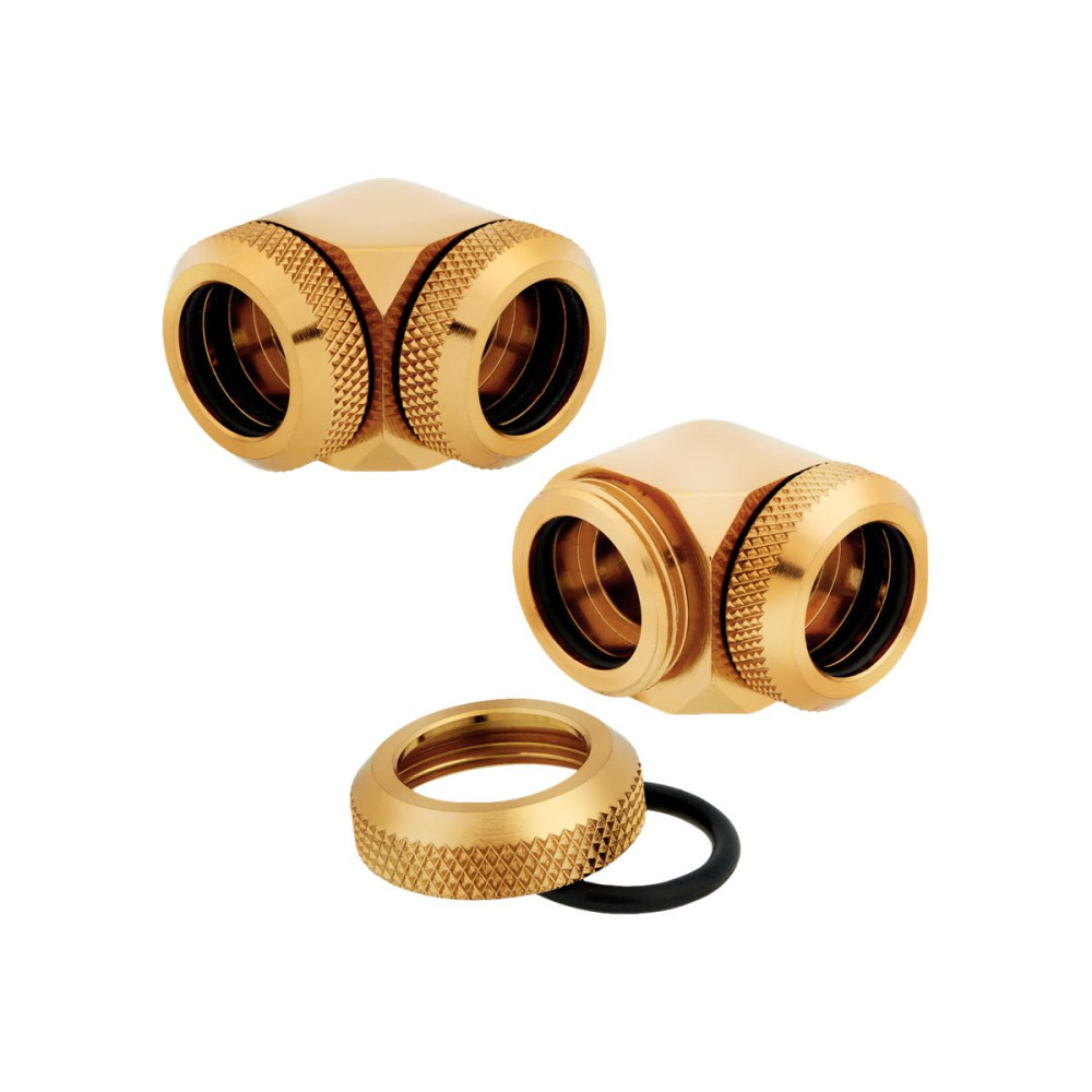 Produktbild för CORSAIR Hydro X Series XF Hardline 90° 14mm OD - vätskekylsystem med vinklad montering