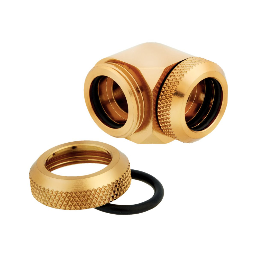 Produktbild för CORSAIR Hydro X Series XF Hardline 90° 14mm OD - vätskekylsystem med vinklad montering