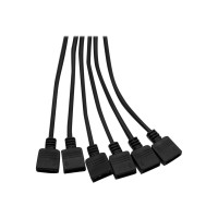 Produktbild för EkWaterBlocks EK-D-RGB 6-Way - RGB LED-delare - 3-stifts RGB-kontakt till 3-stifts RGB-kontakt - 30 cm