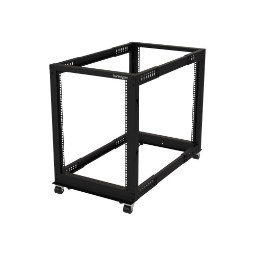StarTech.com StarTech.com 15U 19-tums öppet serverrack - 4 stolpar justerbart djup 59-104 cm mobilt - Fristående rullande rack för nätverks-/datorutrustning - Dell PowerEdge HP ProLiant ThinkServer (4POSTRACK15U) - rack - 15U