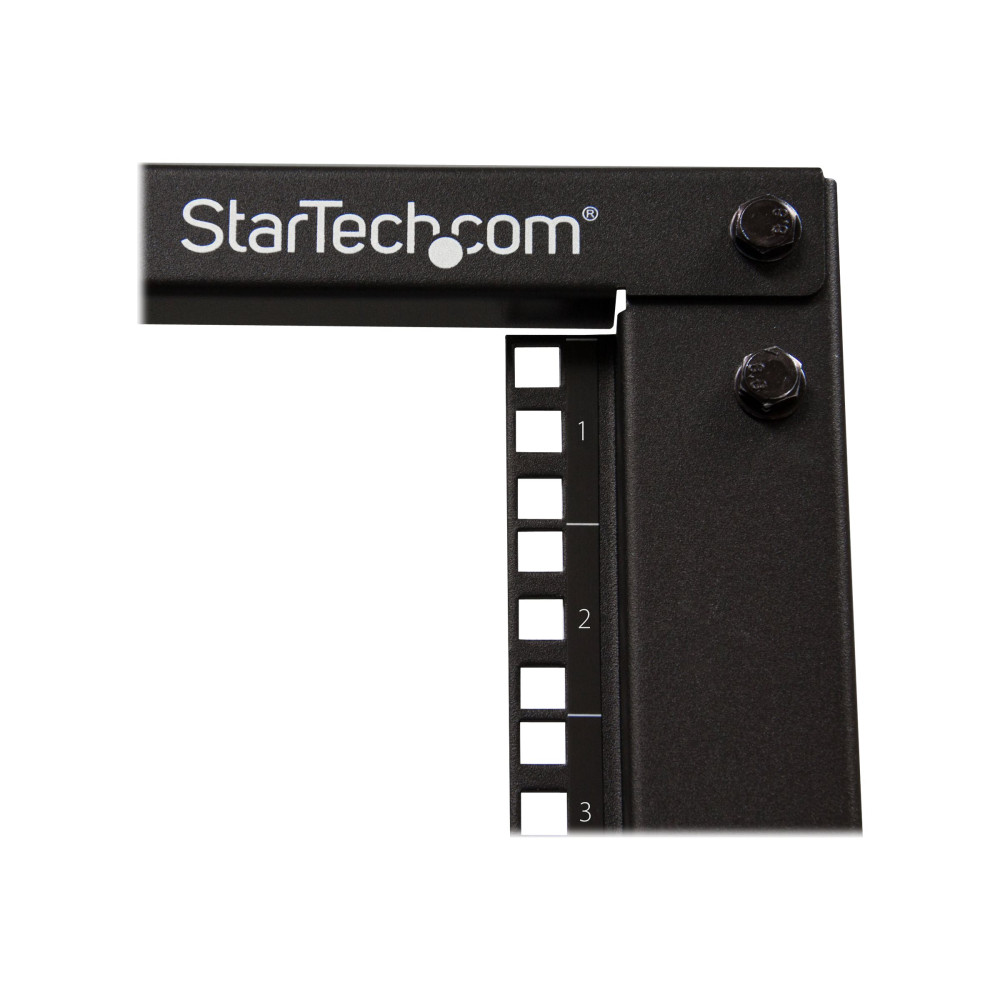 Produktbild för StarTech.com 15U 19-tums öppet serverrack - 4 stolpar justerbart djup 59-104 cm mobilt - Fristående rullande rack för nätverks-/datorutrustning - Dell PowerEdge HP ProLiant ThinkServer (4POSTRACK15U) - rack - 15U