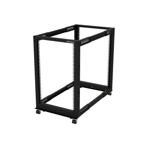 StarTech.com StarTech.com 18U 19-tums Open Frame Server-rack - 4 efter justerbar djup 23-41-tums mobil - kostnadsfritt, fristående Rack för rullande nätverk/datorutrustning - Dell PowerEdge HP ProLiant ThinkServer (4POSTRACK18U) - rack - 18U