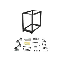 Produktbild för StarTech.com 18U 19-tums Open Frame Server-rack - 4 efter justerbar djup 23-41-tums mobil - kostnadsfritt, fristående Rack för rullande nätverk/datorutrustning - Dell PowerEdge HP ProLiant ThinkServer (4POSTRACK18U) - rack - 18U