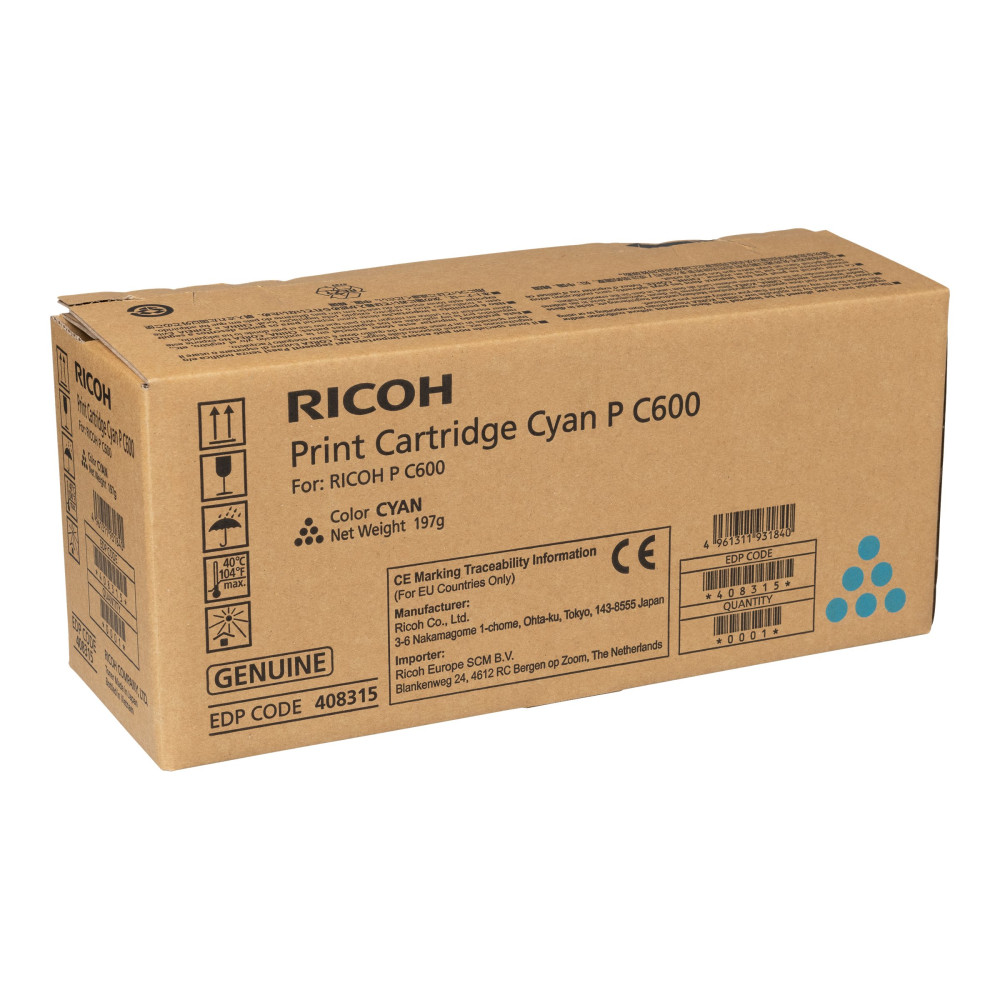 Produktbild för Ricoh - cyan - original - tonerkassett (alternativ för: Ricoh 408315)