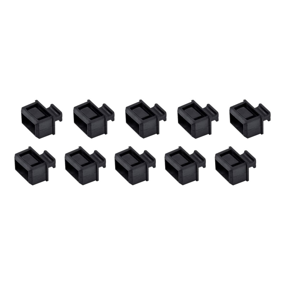 Produktbild för StarTech.com 10 Pack SFP Dust Cover for Open SFP/SFP+ Slot, SFP Plug, Fiber Optic Dust Caps, SFP Port Anti-Dust Cover, Network Switch Port Protector, Durable TPE Material with Pull Tab - SFP Port Dust Covers (SFPCAP10) - dammskydd