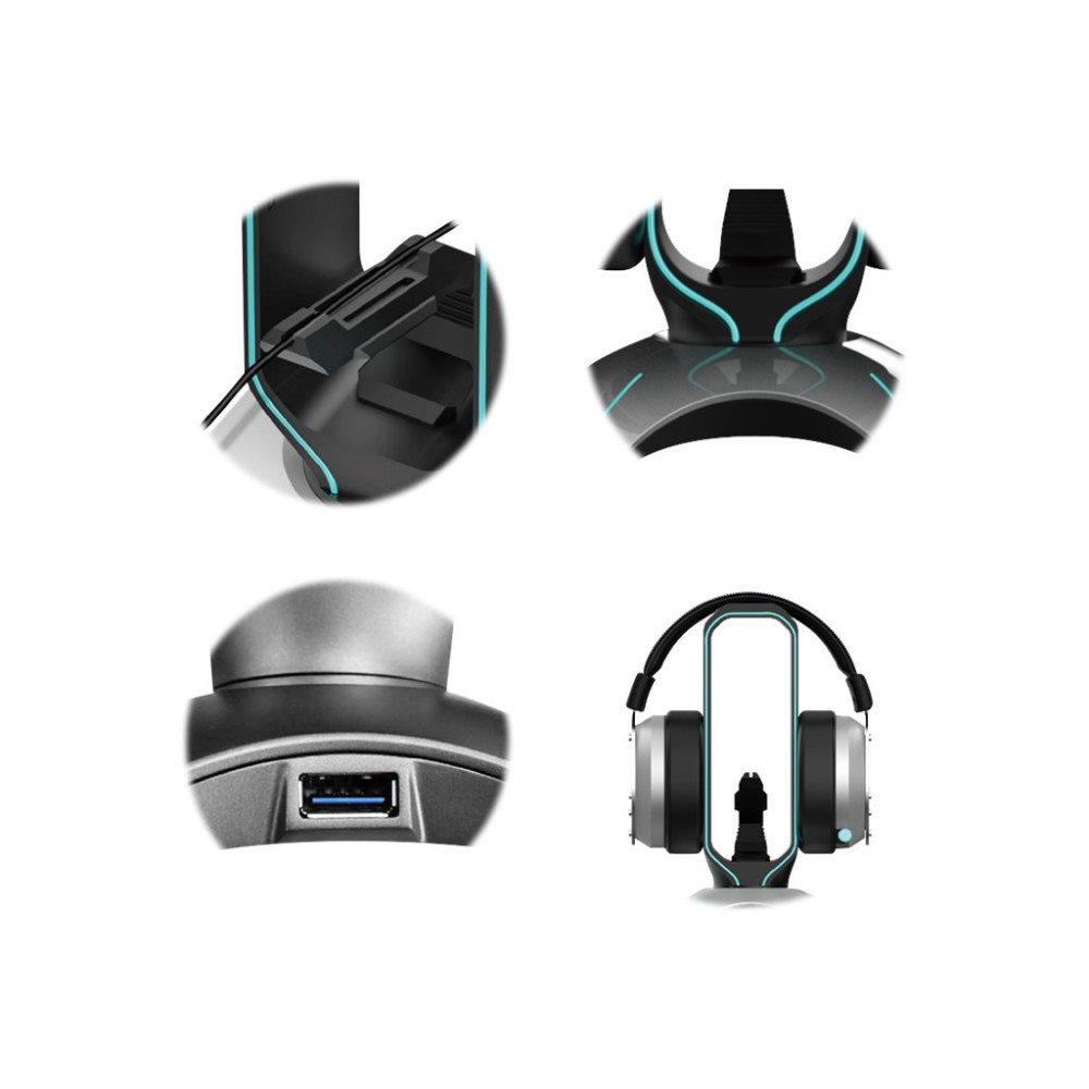 Produktbild för LC Power LC-HUB-HEAD-BUNGEE - hubb - 2 portar