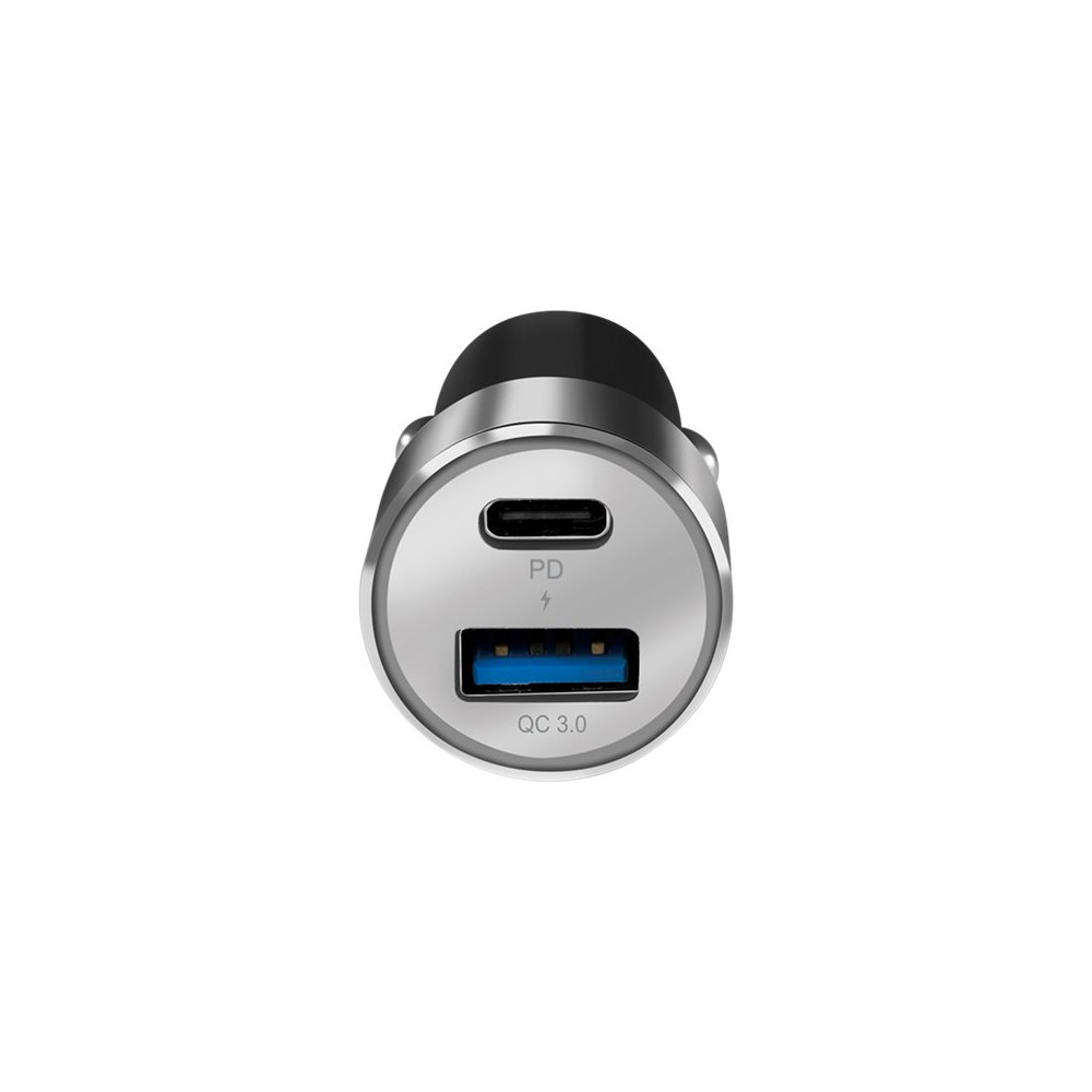 Produktbild för LogiLink strömadapter för bil - USB, USB-C - 36 Watt