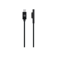 Produktbild för Manhattan USB-C to Surface Connect Cable, 1.8m, Male to Male. 15V/3A, Black, Lifetime Warranty, Polybag - USB typ C-kabel - USB-C till Surface Connect - 1.8 m