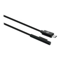 Produktbild för Manhattan USB-C to Surface Connect Cable, 1.8m, Male to Male. 15V/3A, Black, Lifetime Warranty, Polybag - USB typ C-kabel - USB-C till Surface Connect - 1.8 m