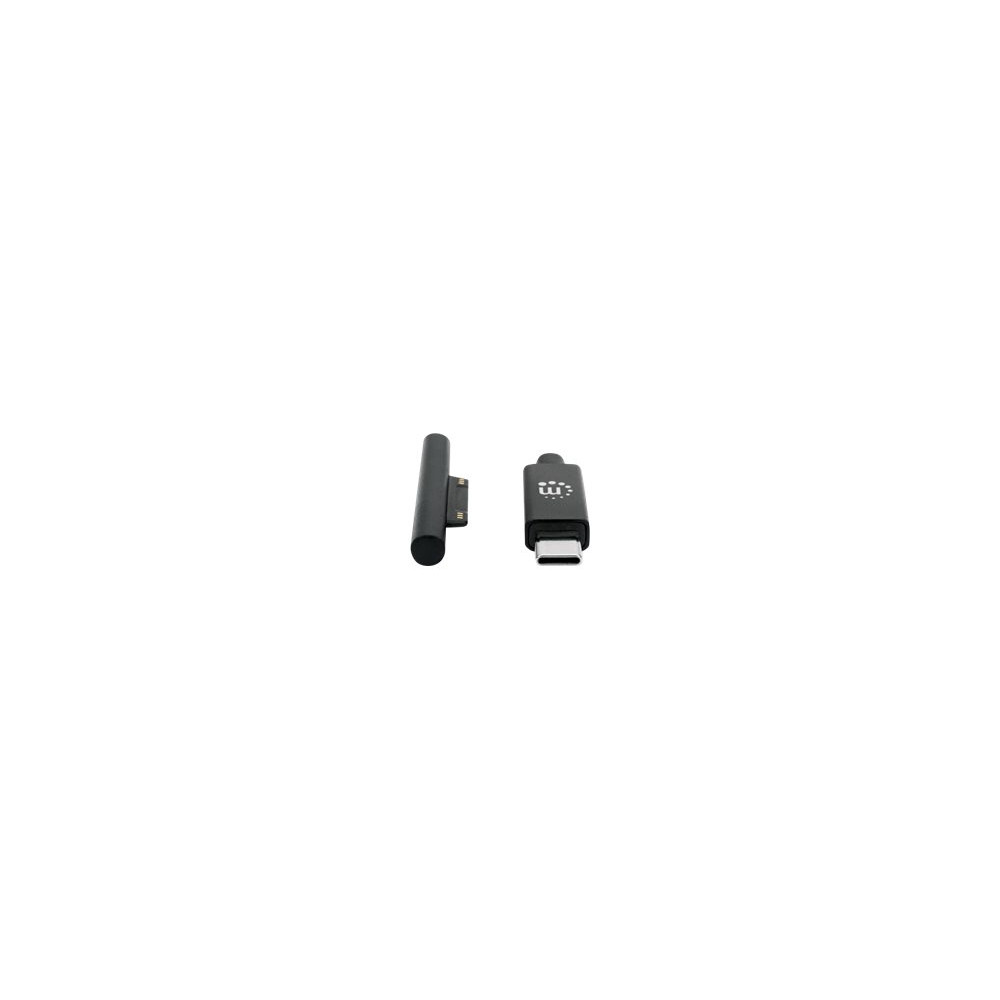 Produktbild för Manhattan USB-C to Surface Connect Cable, 1.8m, Male to Male. 15V/3A, Black, Lifetime Warranty, Polybag - USB typ C-kabel - USB-C till Surface Connect - 1.8 m