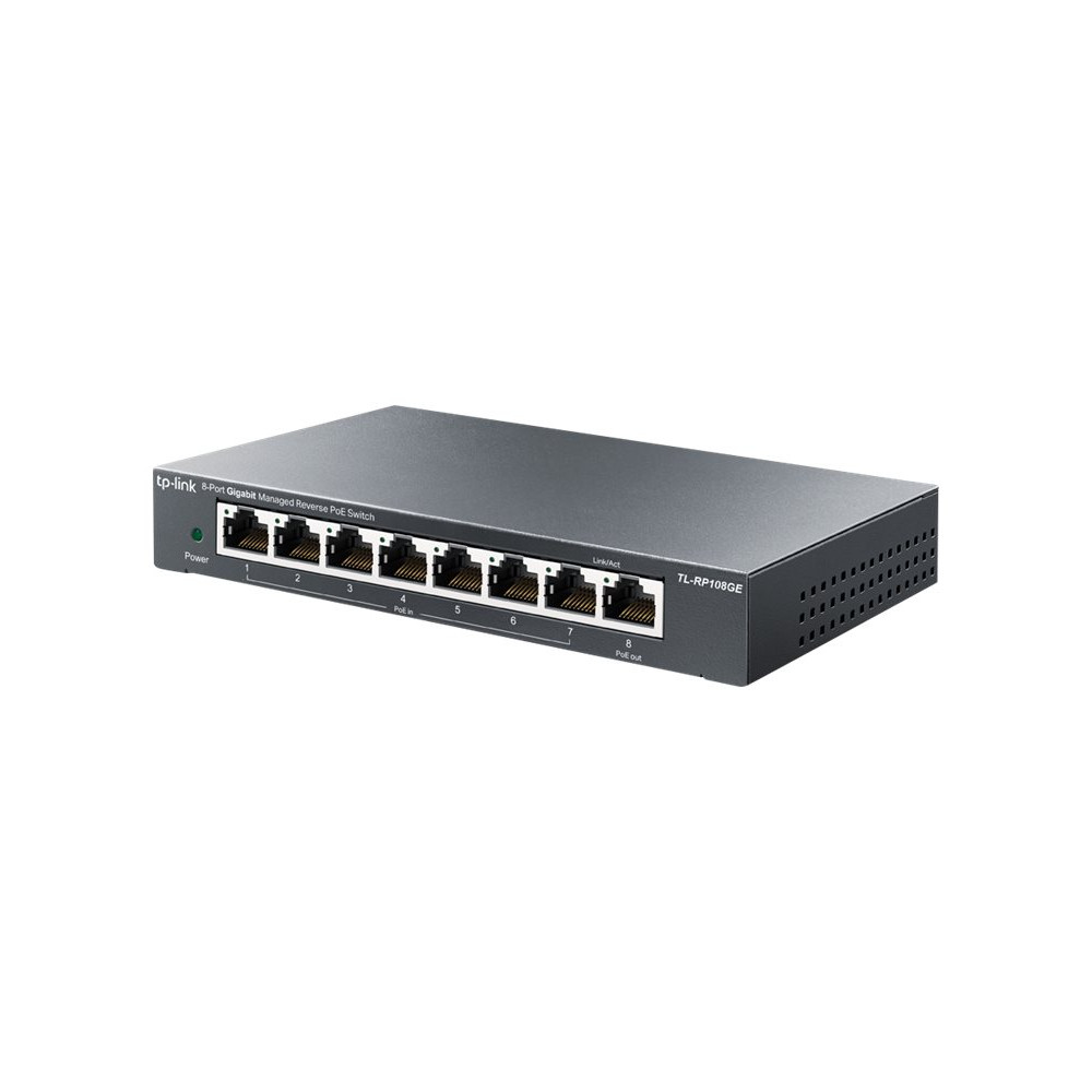 Produktbild för TP-Link TL-RP108GE - switch - 8 portar - Administrerad