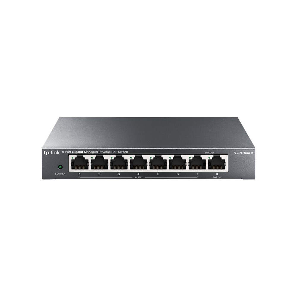 Produktbild för TP-Link TL-RP108GE - switch - 8 portar - Administrerad